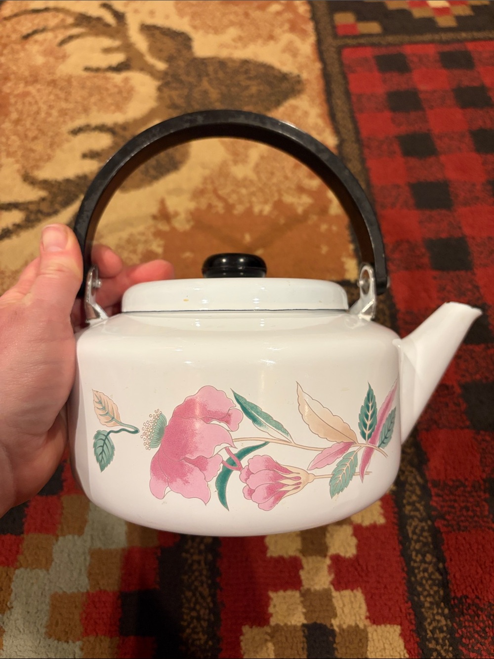 Vintage enameled teapot